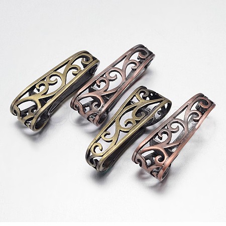 Rack Plating Brass Twister Clasps KK-E739-13-NF-1