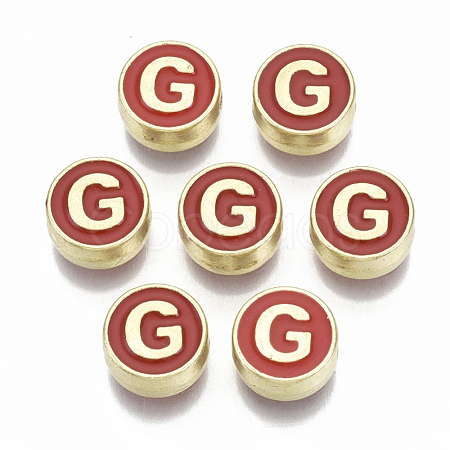 Alloy Enamel Beads X-ENAM-S122-028G-NR-1