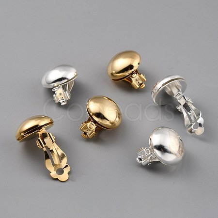 Brass Clip-on Earring Findings KK-O131-03-B-1