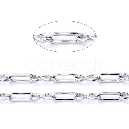 Non-Tarnish 3.28 Feet 304 Stainless Steel Link Chains X-CHS-D032-04P-1