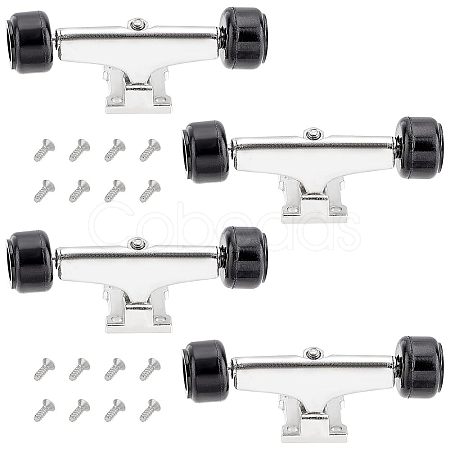 Plastic & Aluminum Alloy Skateboard Bracket Bearing Wheel AJEW-FG0001-76B-1