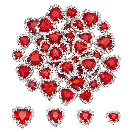 40Pcs 4 Styles Acrylic Sew on Rhinestones GACR-GA0001-05-1