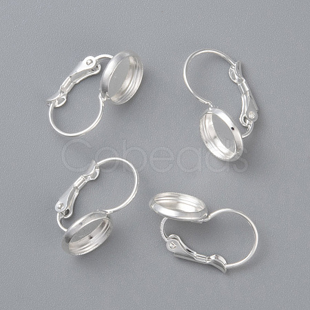 304 Stainless Steel Leverback Earring Settings LS-STAS-F191-03S-14mm-1