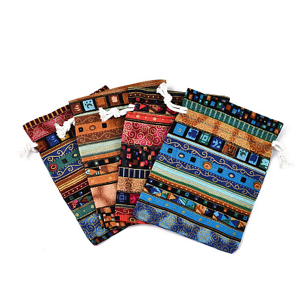 Ethnic Style Cotton & Linen Storage Bags ABAG-N008-10x14-B01-1