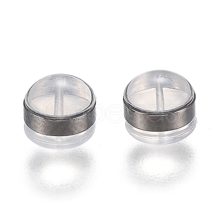 Brass Rings Silicone Ear Nuts SIL-N003-03B-1