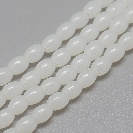 Baking Paint Glass Beads Strands X-DGLA-S115-8x6mm-Y01-1