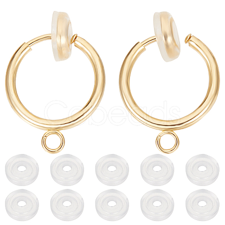 20Pcs 304 Stainless Steel Clip-on Earring Findings STAS-BBC0003-25-1