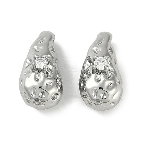 Brass Micro Pave Cubic Zirconia Charms KK-P283-27B-P-1