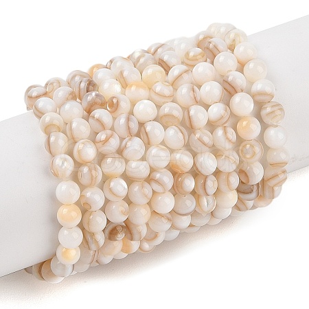 Natural Freshwater Shell Beads Strands SHEL-T011-02-2mm-1