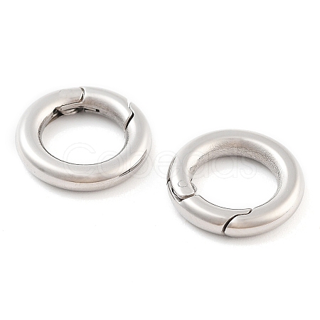 Non-Tarnish 316 Stainless Steel Spring Gate Rings STAS-M296-01P-F-1