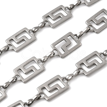 304 Stainless Steel Rectangle Link Chains CHS-Z007-16P-1