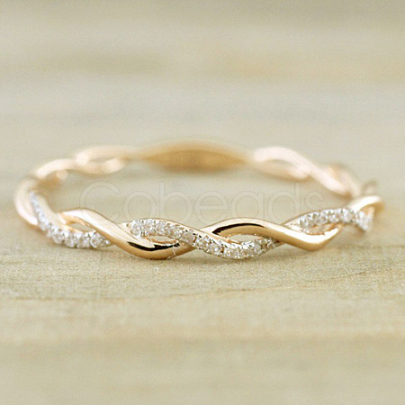 Alloy and Crystal Rhinestone Finger Rings FS-WGF6D8C-01-1