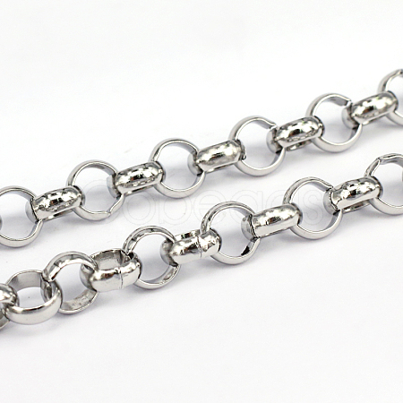 Tarnish Resistant 304 Stainless Steel Rolo Chains CHS-L001-28-8mm-1