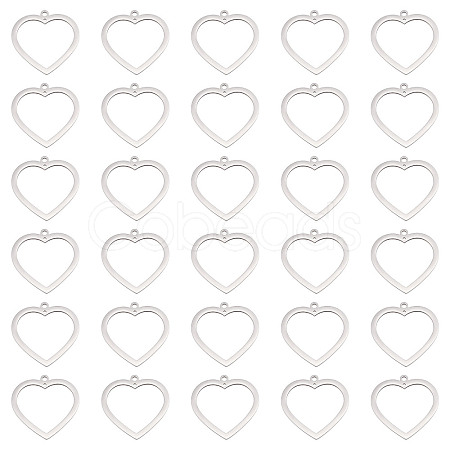 201 Stainless Steel Pendants STAS-DC0010-38-1