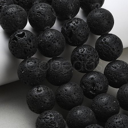 Natural Lava Rock Round Beads Strands G-M169-18mm-03-1