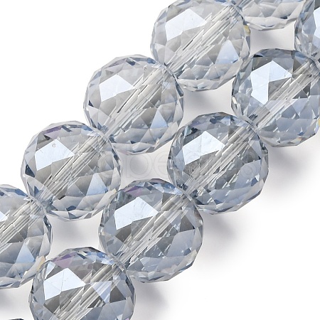 Transparent Electroplate Glass Beads Strands EGLA-N002-34G-F03-1