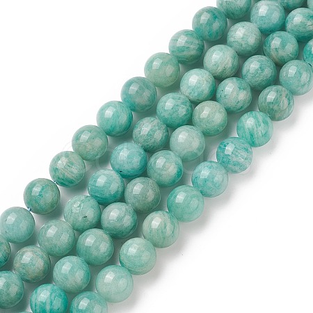 Natural Amazonite Beads Strands G-F461-12-10mm-01-1