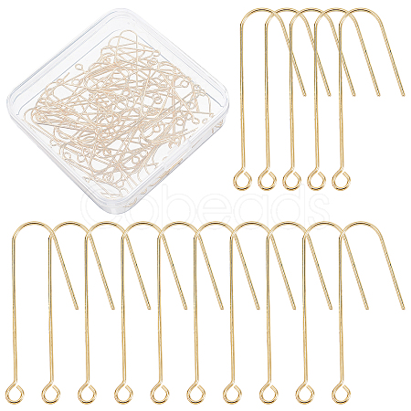 70Pcs Brass Earring Hooks KK-DC0001-14-1