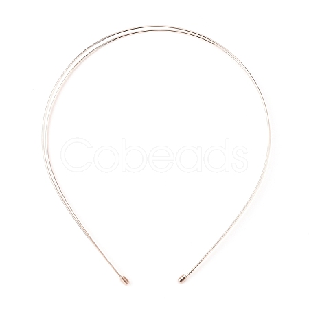 Alloy Double Hair Band Findings AJEW-WH0304-25A-RG-1