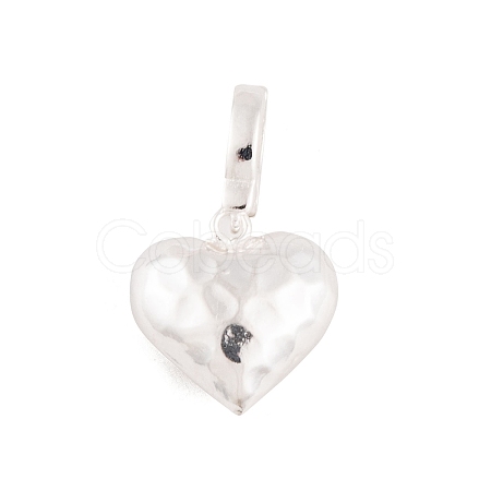 925 Sterling Silver Love Heart Pendants STER-P058-01B-S-1