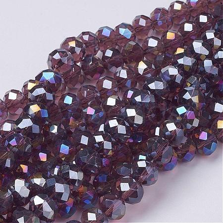 Electroplate Glass Beads Strands GR10MMY-04AB-1