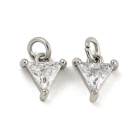 Brass Cubic Zirconia Pendants KK-G490-30P-1