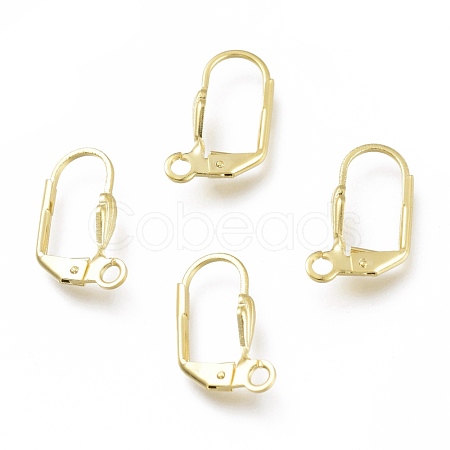 Brass Leverback Earring Findings KK-Z007-28G-1