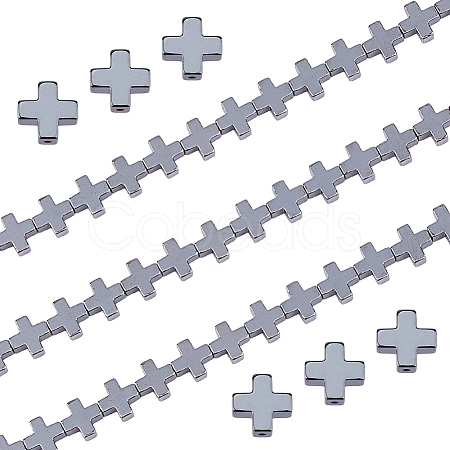 2 Strands Electroplated Non-Magnetic Synthetic Hematite Beads Strands G-FH0002-58-1
