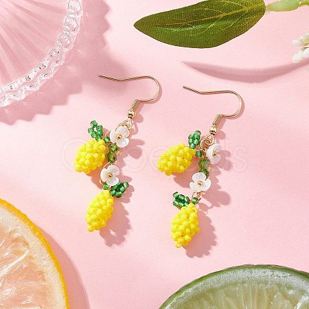 Glass Dangle Earrings EJEW-MZ00518-1
