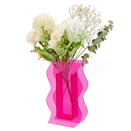 Wavy Acrylic Vases AJEW-WH0314-26-1