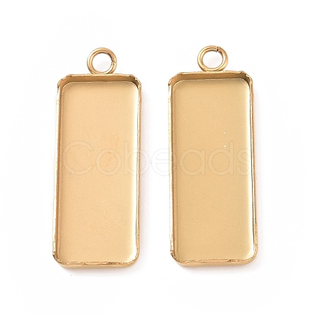 Ion Plating(IP) 304 Stainless Steel Pendant Cabochon Settings X-STAS-I069-36G-1