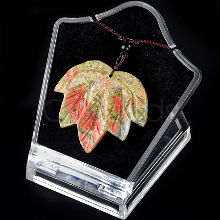 Natural Unakite Pendants Necklaces PW-WG25252-09-1