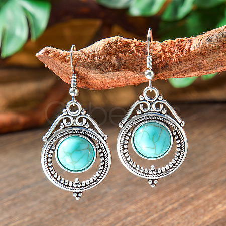 Bohemian Style Alloy Acrylic Dangle Earrings WG0B115-11-1