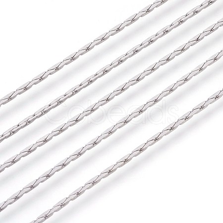 Non-Tarnish 3.28 Feet 304 Stainless Steel Boston Link Chains X-CHS-L017-13B-1
