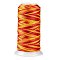 Segment Dyed Round Polyester Sewing Thread, for Hand & Machine Sewing, Tassel Embroidery, Orange, 12-Ply, 0.8mm, about 300m/roll