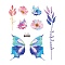 Body Art Tattoos, Temporary Tattoos Paper Stickers, Butterfly, Colorful, 12x10.5cm