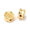 Rack Plating Brass Beads, Cadmium Free & Lead Free, Long-Lasting Plated, Flower, Real 18K Gold Plated, 6.9x3.9mm, Hole: 1.4mm