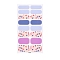 Full Wrap Fruit Nail Stickers, Self-Adhesive Geometry Nail Art Decal Strips, for Women Girls DIY Nail Art Decoration, Pink, 27x8.5~16mm, 16pcs/sheet