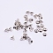 Brass Bead Cap Pendant Bails, for Globe Glass Bubble Cover Pendant Making, Platinum, 8x6.5mm, Hole: 2mm, 100pcs/bag