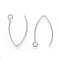 Tarnish Resistant 304 Stainless Steel Earring Hooks, Ear Wire, with Horizontal Loop, Stainless Steel Color, 26x15.5mm, Hole: 2.5mm, Pin: 0.8mm