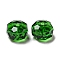 Transparent K9 Glass Beads, Faceted, Rondelle, Med.Emerald, 6x4mm, Hole: 1.2mm