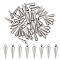 Unicraftale 50Pcs 303 Stainless Steel Charms, Spike/Cone Charm, Stainless Steel Color, 16x5mm, Hole: 2mm