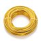 Round Aluminum Wire, Bendable Metal Craft Wire, for DIY Jewelry Craft Making, Gold, 9 Gauge, 3.0mm, 25m/500g(82 Feet/500g)