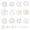 ARRICRAFT Cabochons Kit for DIY Jewelry Making Finding Kit, Including Resin & Resin Rhinestone & ABS Plastic & Acrylic Cabochons, Resin Charms & Bead Caps, White, Cabochons: 1080pcs/set