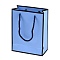 Rectangle Paper Bags with Twisted Rope Handles, for Gift Bags and Shopping Bags, Cornflower Blue, 12x5.7x16cm