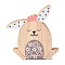 Easter Theme Natural Wood Display Decorations, Bunny, BurlyWood, 137x12x147.5mm