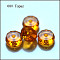 K9 Glass, Imitation Austrian Crystal Beads, Grade AAA, Faceted, Flat Round, Orange, 8x3.5mm, Hole: 0.9~1mm