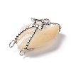 Natural White Shell Pendants SSHEL-C009-02P-3