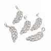 Brass Micro Pave Cubic Zirconia Pendants KK-E068-VB275-4