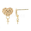 Brass Stud Earring Findings KK-N233-133-3